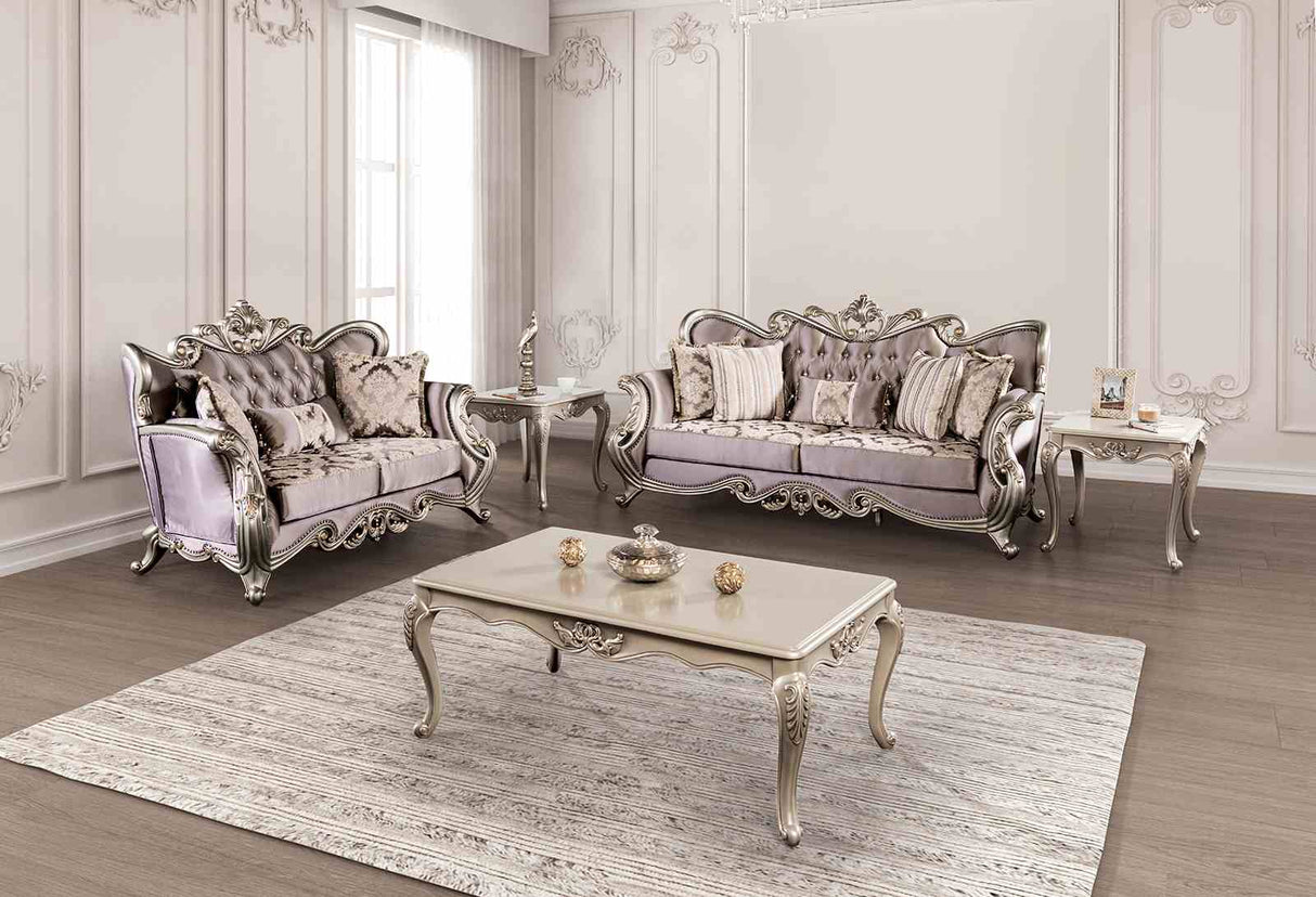 Albacete Champagne/Purple Chair from Furniture of America - Luna Furniture