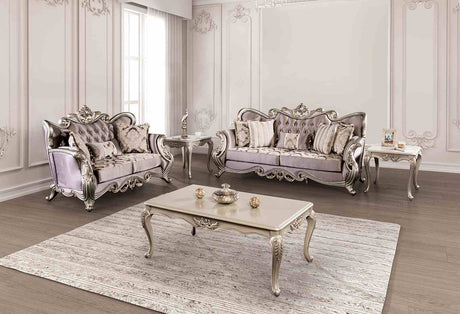 Albacete Champagne/Purple Chair from Furniture of America - Luna Furniture