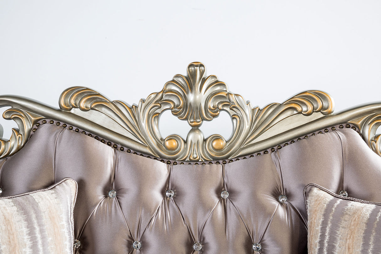 Albacete Champagne/Purple Loveseat from Furniture of America - Luna Furniture