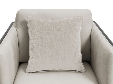 Benilde Taupe Swivel Chair from Furniture of America - Luna Furniture