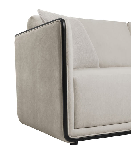 Benilde Taupe Chair from Furniture of America - Luna Furniture