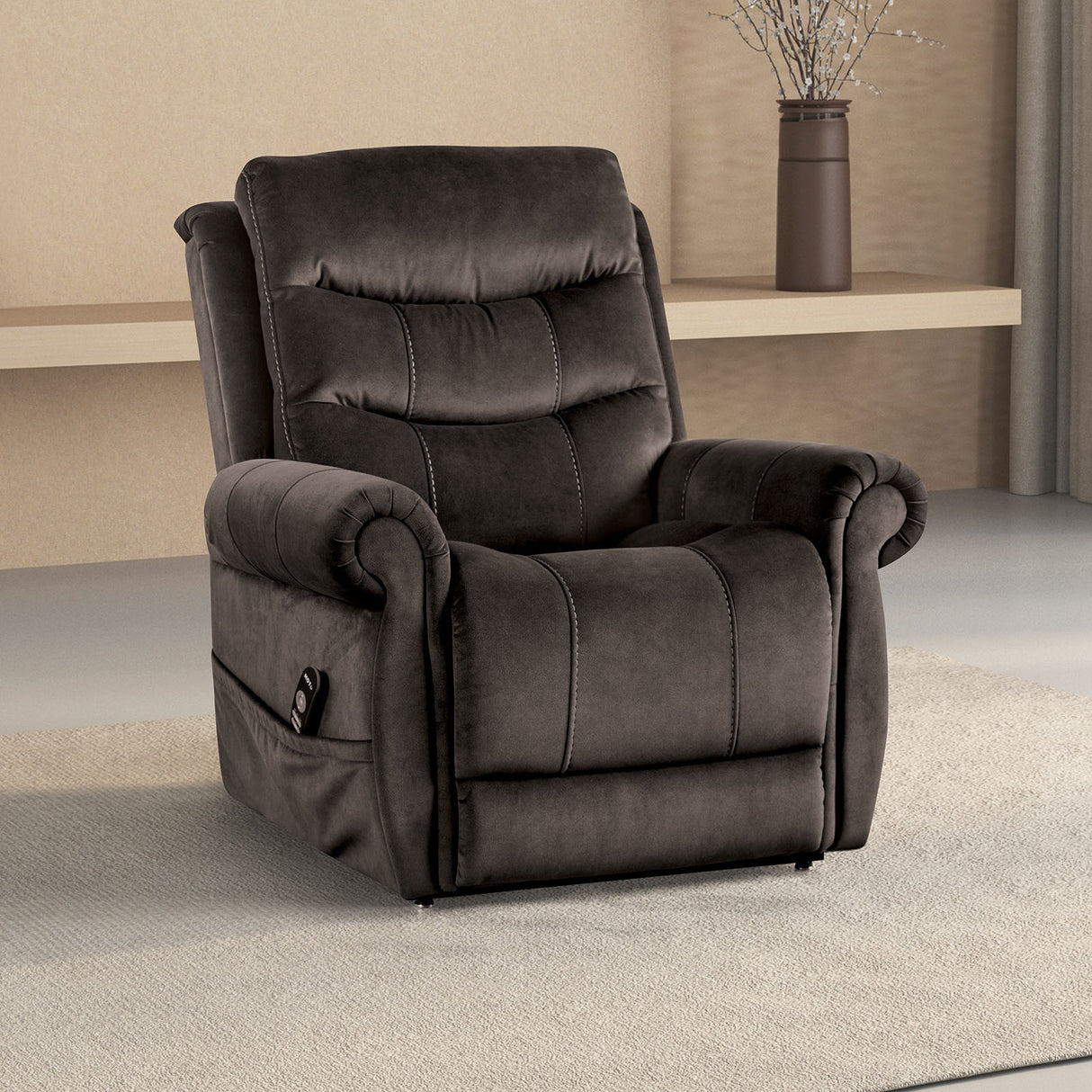 Dionysia Dark Gray Lift Chair from Furniture of America - Luna Furniture