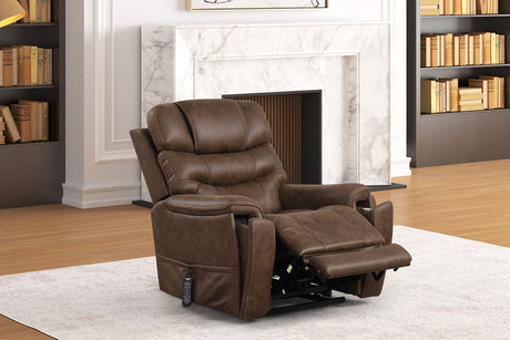 Guinevra Walnut Lift Chair from Furniture of America - Luna Furniture