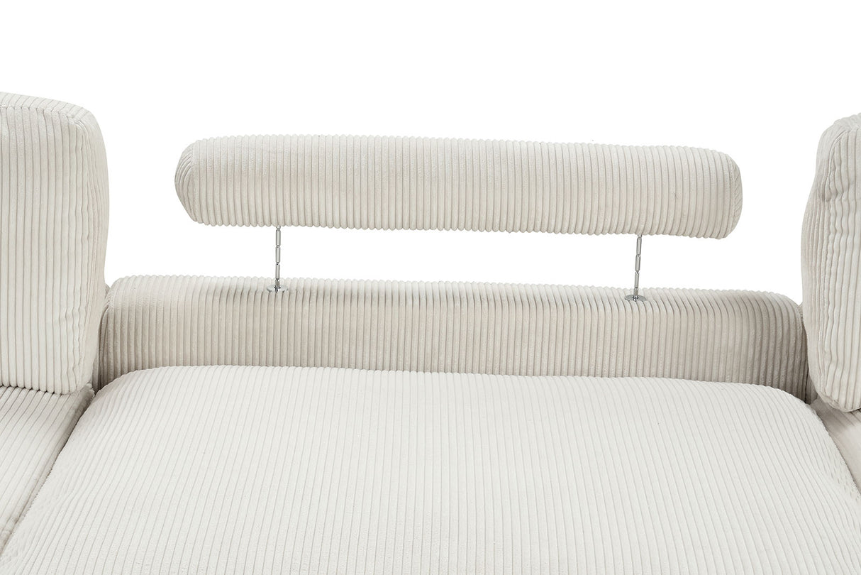 Dagenham Beige Sectional [ D ] from Furniture of America - Luna Furniture