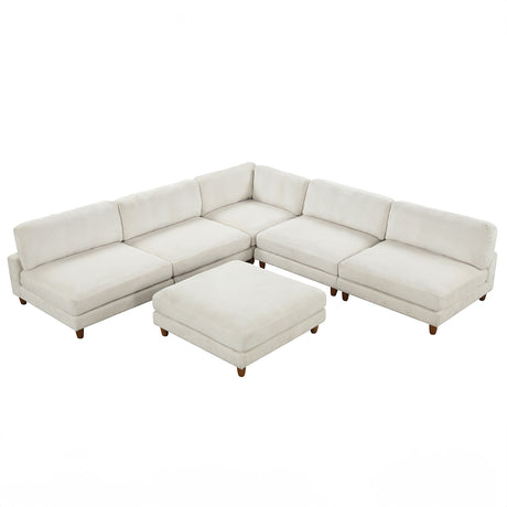 Dagenham Beige Sectional [ C ] from Furniture of America - Luna Furniture