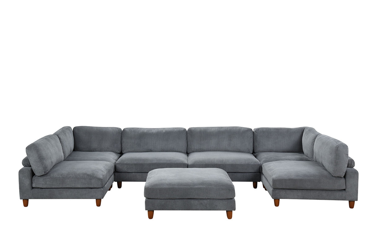 Dagenham Gray Sectional [ A ] from Furniture of America - Luna Furniture