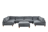 Dagenham Gray Sectional [ A ] from Furniture of America - Luna Furniture