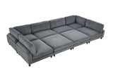 Dagenham Gray Sectional [ B ] from Furniture of America - Luna Furniture