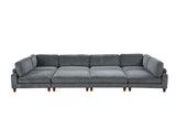 Dagenham Gray Sectional [ B ] from Furniture of America - Luna Furniture
