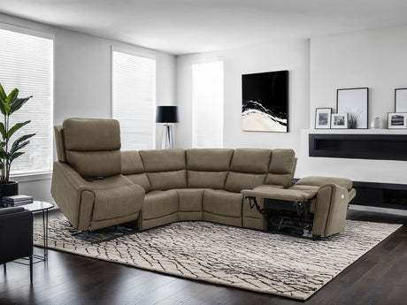 Orpheus Brown Power Sectional from Furniture of America - Luna Furniture