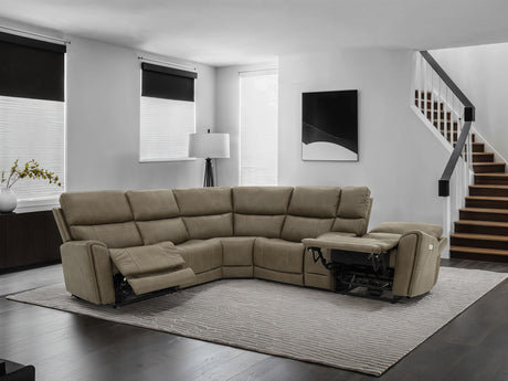 Orpheus Brown Power Sectional from Furniture of America - Luna Furniture