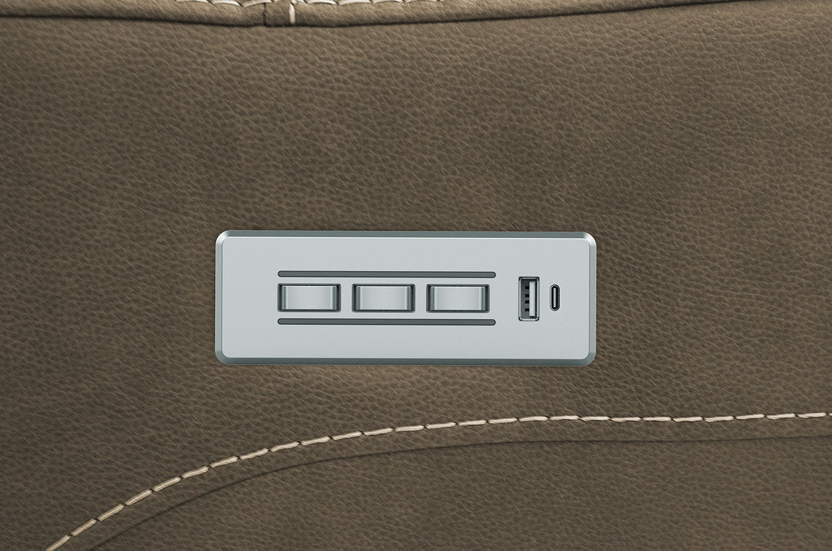 Orpheus Brown Power Sectional from Furniture of America - Luna Furniture