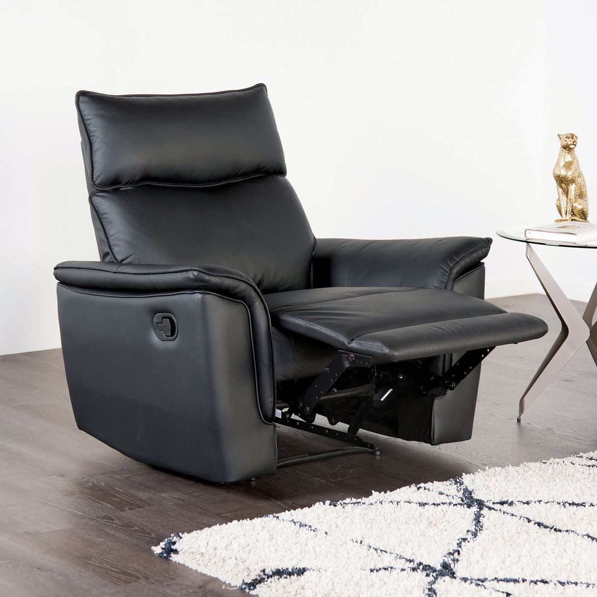 Bienne Black Transitional Reclining Living Room Set from Furniture of America - Luna Furniture