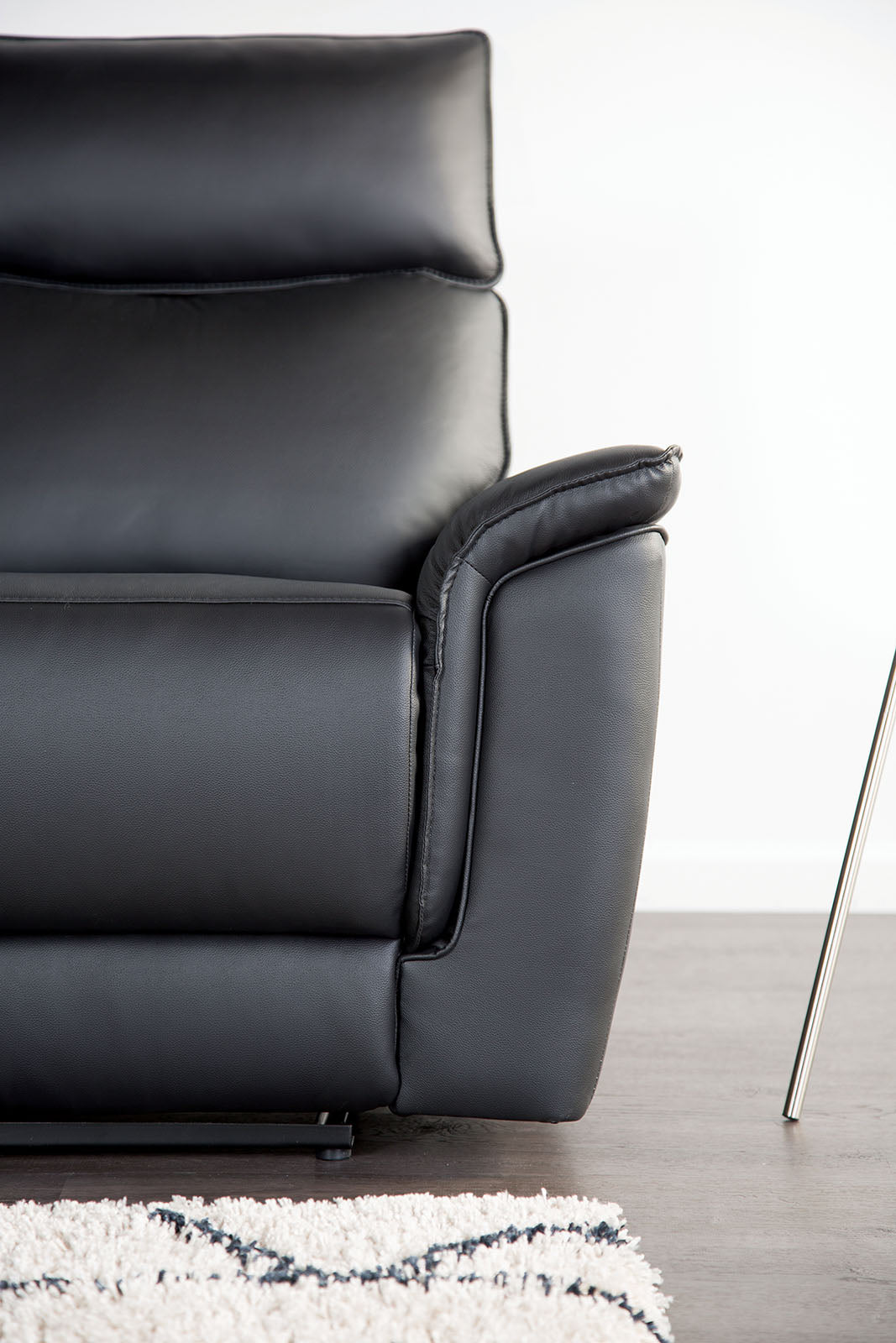Bienne Black Loveseat Manual Recliner from Furniture of America - Luna Furniture