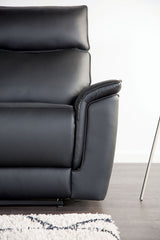 Bienne Black Loveseat Manual Recliner from Furniture of America - Luna Furniture