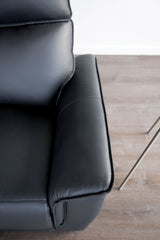 Bienne Black Sofa Manual Recliner from Furniture of America - Luna Furniture