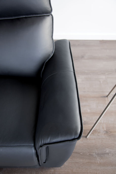 Bienne Black Loveseat Manual Recliner from Furniture of America - Luna Furniture