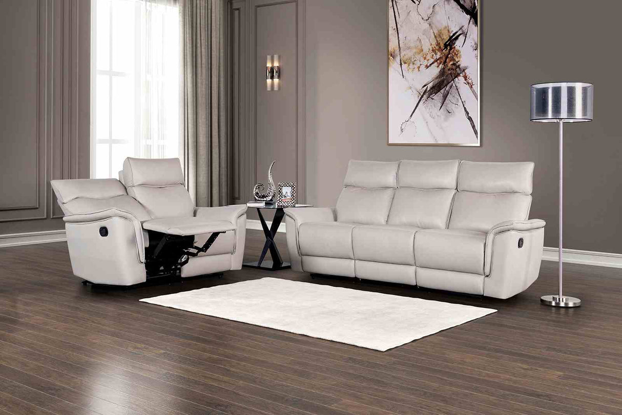 Bienne Taupe Recliner Chair from Furniture of America - Luna Furniture