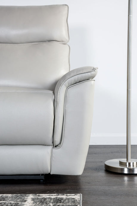 Bienne Taupe Loveseat Manual Recliner from Furniture of America - Luna Furniture
