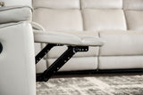 Bienne Taupe Sofa Manual Recliner from Furniture of America - Luna Furniture