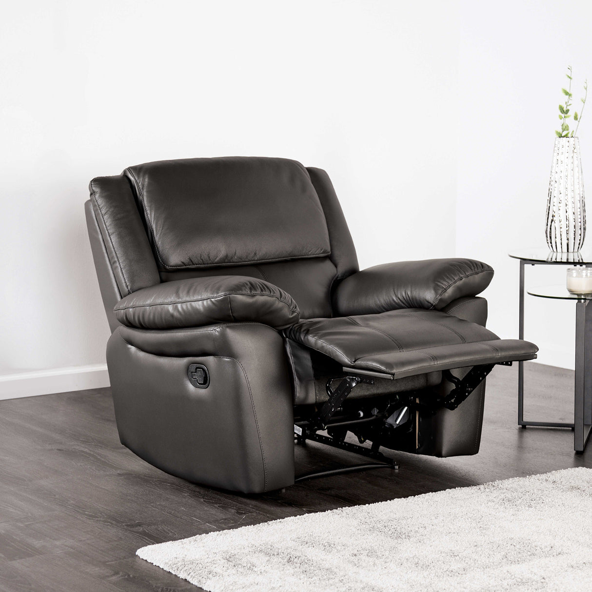 Glarus Black Transitional Reclining Living Room Set from Furniture of America - Luna Furniture