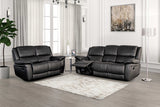 Glarus Black Transitional Reclining Living Room Set from Furniture of America - Luna Furniture