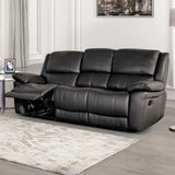Glarus Black Transitional Reclining Living Room Set from Furniture of America - Luna Furniture