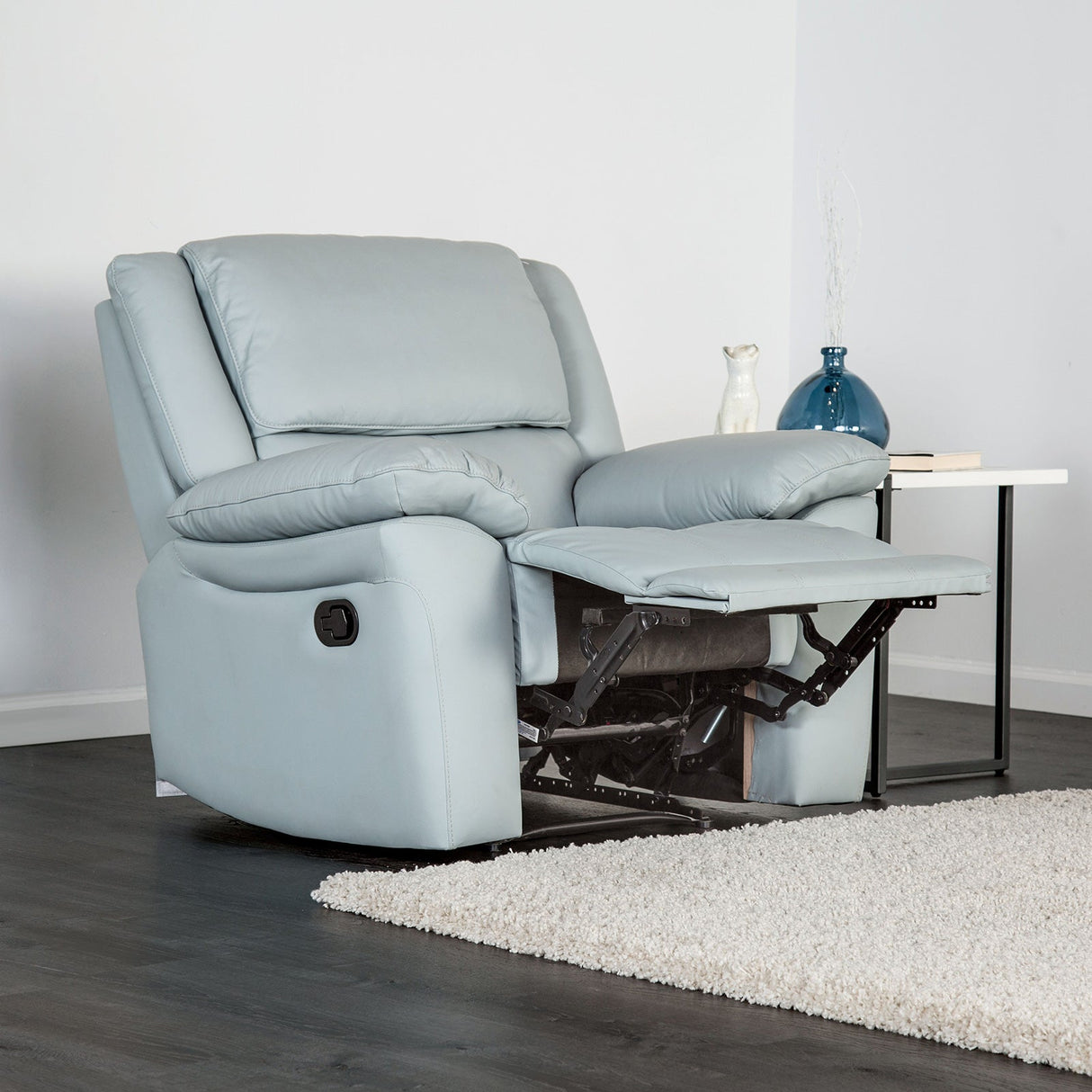 Glarus Powder Blue Transitional Reclining Living Room Set from Furniture of America - Luna Furniture