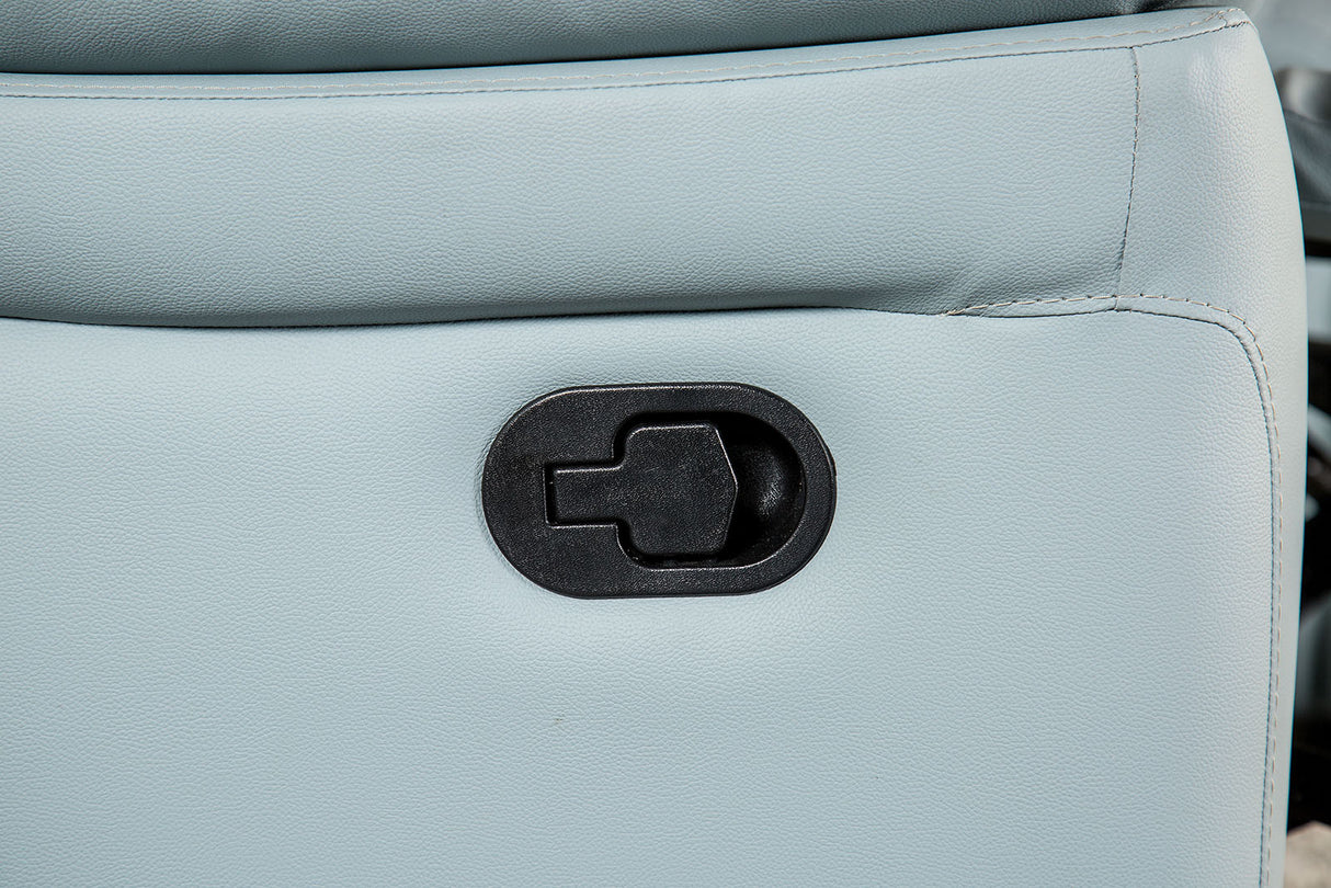 Glarus Powder Blue Sofa Manual Recliner from Furniture of America - Luna Furniture