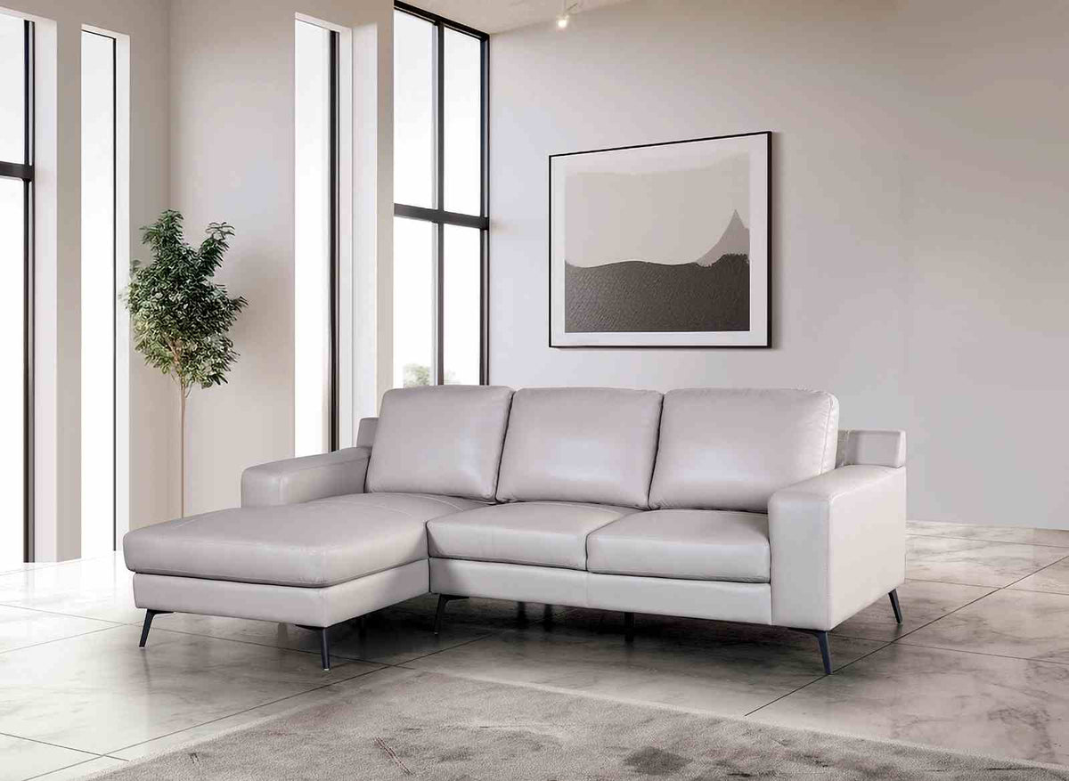 Stordal Light Gray Sectional, Left Chaise from Furniture of America - Luna Furniture