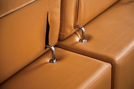 Vadso Tangerine Sectional with Left Chaise from Furniture of America - Luna Furniture