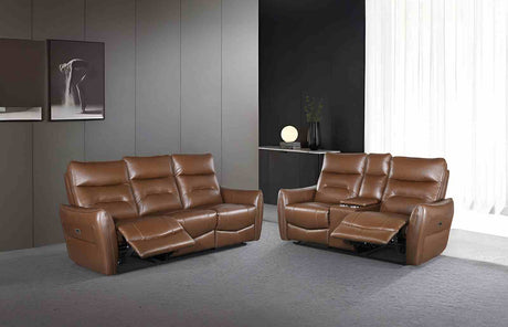 Terentius Caramel Brown Power Sofa from Furniture of America - Luna Furniture