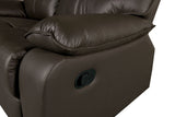 Onoria Brown Manual Recline Loveseat from Furniture of America - Luna Furniture