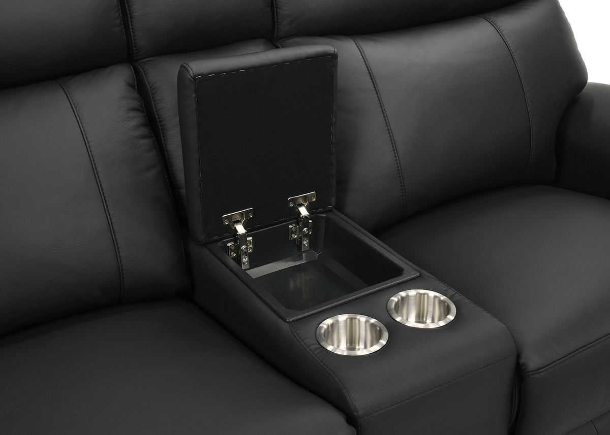Oliverus Black Power Sectional from Furniture of America - Luna Furniture