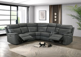 Oliverus Dark Gray Power Sectional from Furniture of America - Luna Furniture