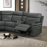 Oliverus Dark Gray Power Sectional from Furniture of America - Luna Furniture