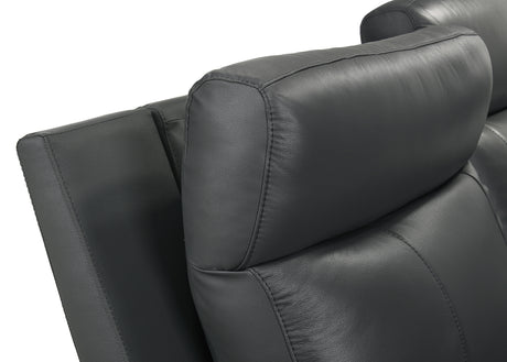 Oliverus Dark Gray Power Sectional from Furniture of America - Luna Furniture