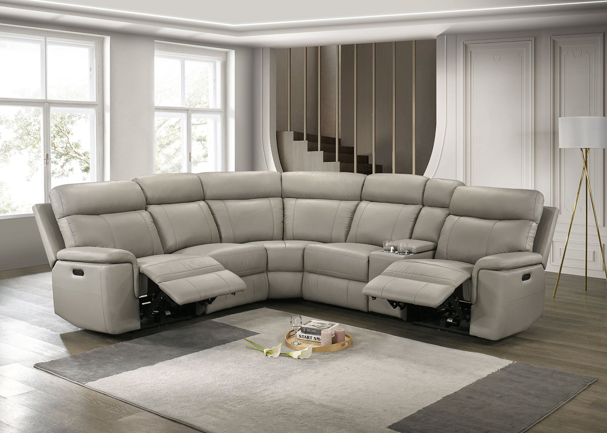 Oliverus Taupe Power Sectional from Furniture of America - Luna Furniture