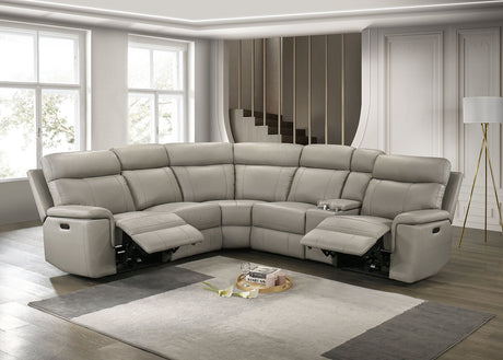 Oliverus Taupe Power Sectional from Furniture of America - Luna Furniture