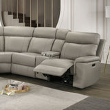Oliverus Taupe Power Sectional from Furniture of America - Luna Furniture