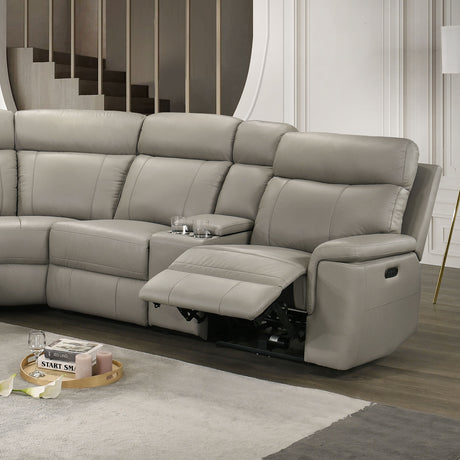Oliverus Taupe Power Sectional from Furniture of America - Luna Furniture