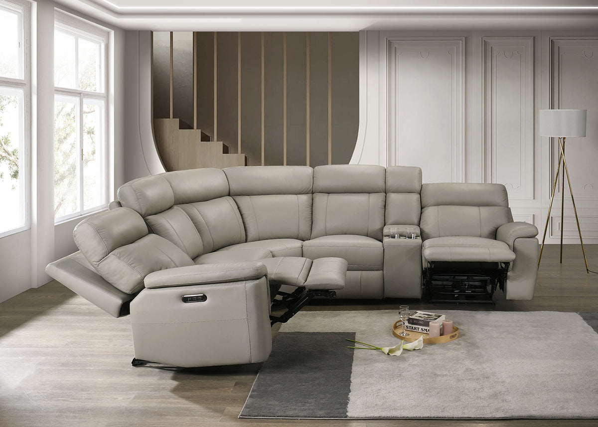 Oliverus Taupe Power Sectional from Furniture of America - Luna Furniture
