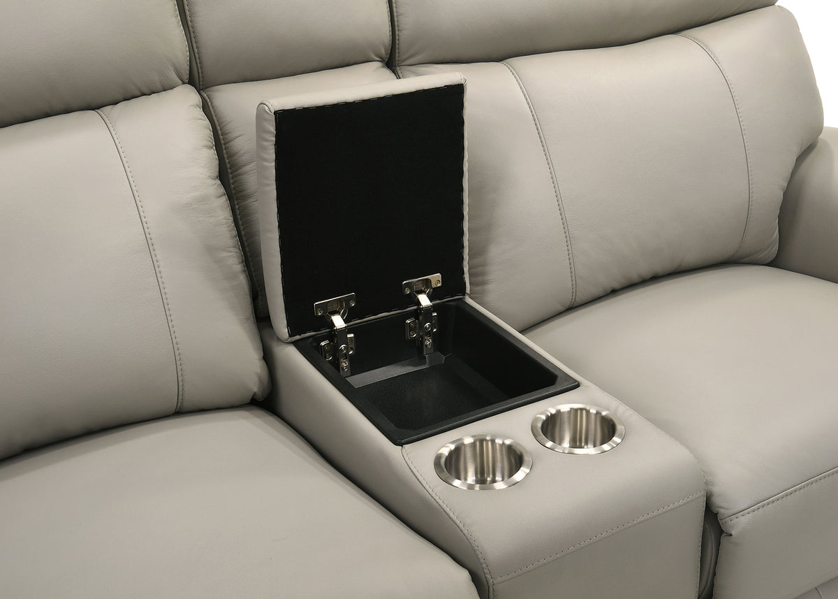 Oliverus Taupe Power Sectional from Furniture of America - Luna Furniture