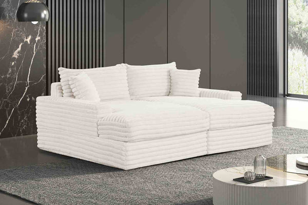 Tavedestrand White Double Chaise Sofa