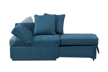 Woburn Blue Convertible Chair from Furniture of America - Luna Furniture