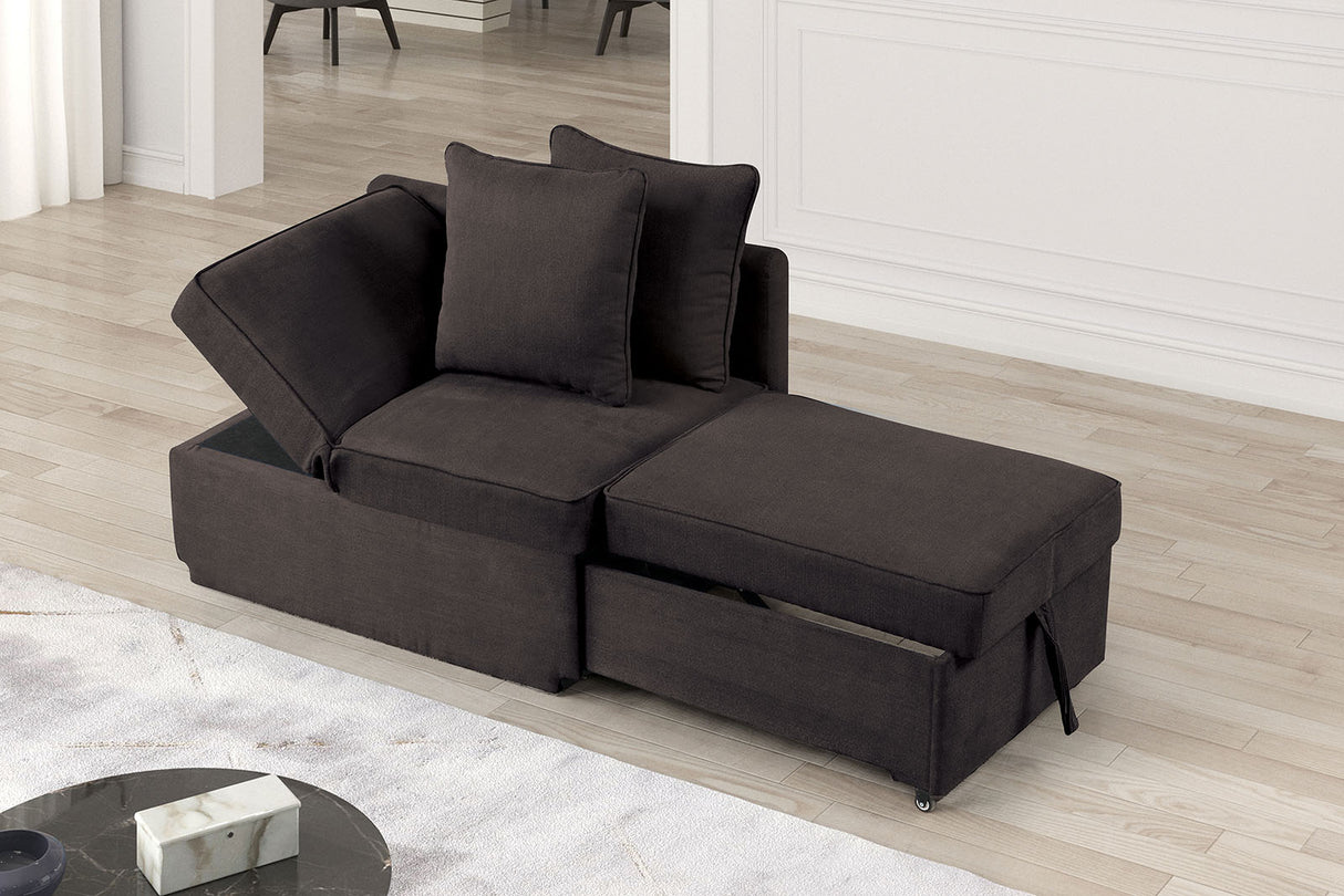 Woburn Gray Convertible Chair from Furniture of America - Luna Furniture