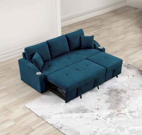 Royden Blue Sleeper Sofa from Furniture of America - Luna Furniture