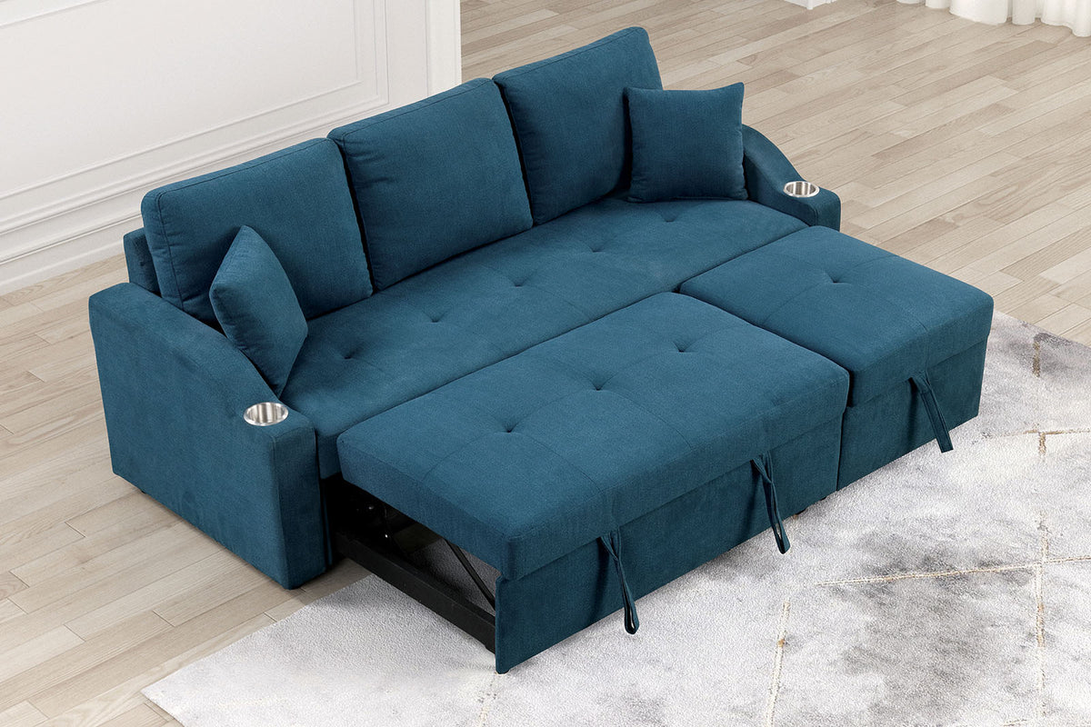 Royden Blue Sleeper Sofa from Furniture of America - Luna Furniture
