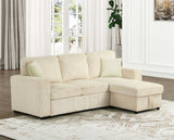 Yves Beige Sectional from Furniture of America - Luna Furniture