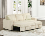 Yves Beige Sectional from Furniture of America - Luna Furniture